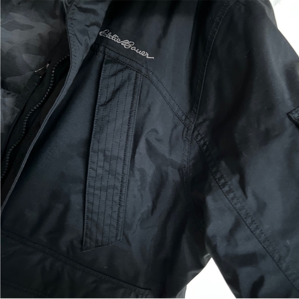 Eddie Bauer Down Waterproof Black Bomber Jacket XXXL - Picture 6 of 11